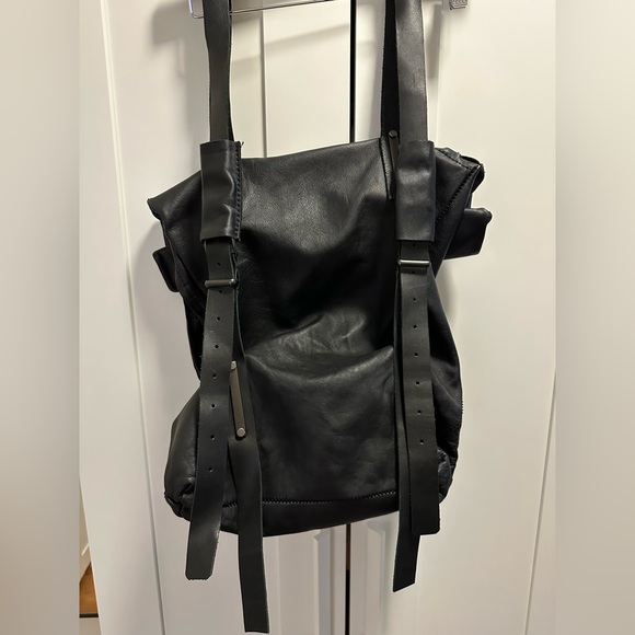 Pal Offner Black Leather Backpack - Picture 2 of 9